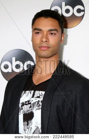LOS ANGELES - JAN 15:  Rege-Jean Page at the 2018 NAACP Image Awards at Convention Center on January 15, 2018 in Pasadena, CA