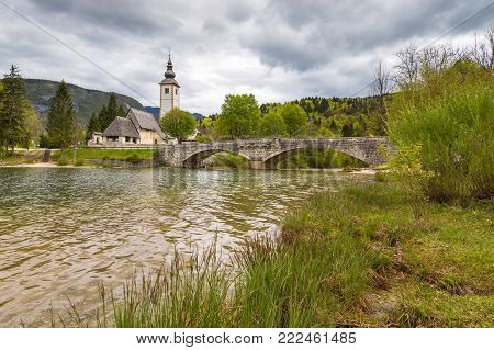 John The Baptist's Church At Lake Bohinj