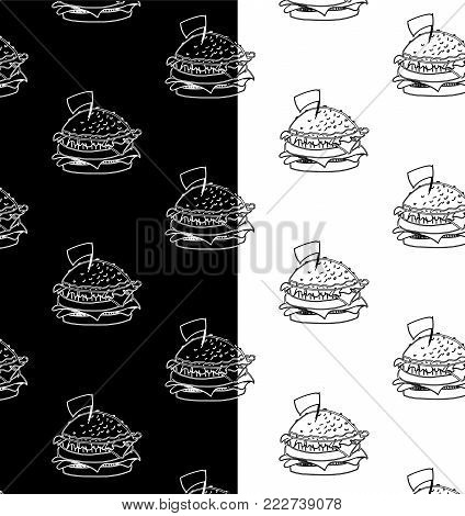 Concept menu pattern fastfood cafe and restaurant