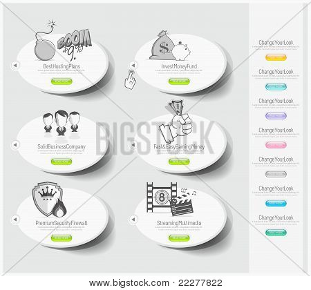 Vektor design klistermærker med ikoner