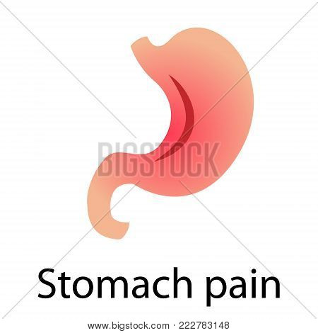 Gastritis. Stomack pain vector illustration on a white background