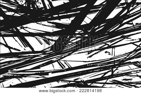 Grunge Black And White Straw Texture   Template, Dry Straw, Straw Background Texture, Abstract Natural Thatched Design
