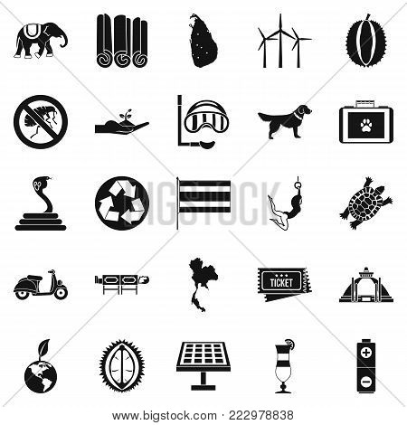 Bestial icons set. Simple set of 25 bestial vector icons for web isolated on white background