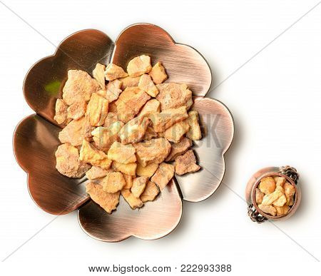 styrax benzoin isolated on the white background