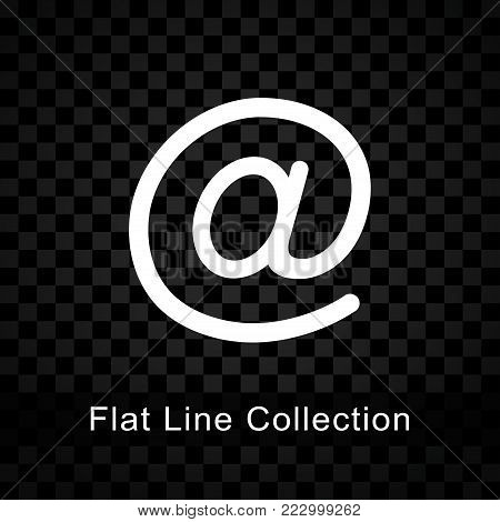 Illustration of email glyph icon on checkered background