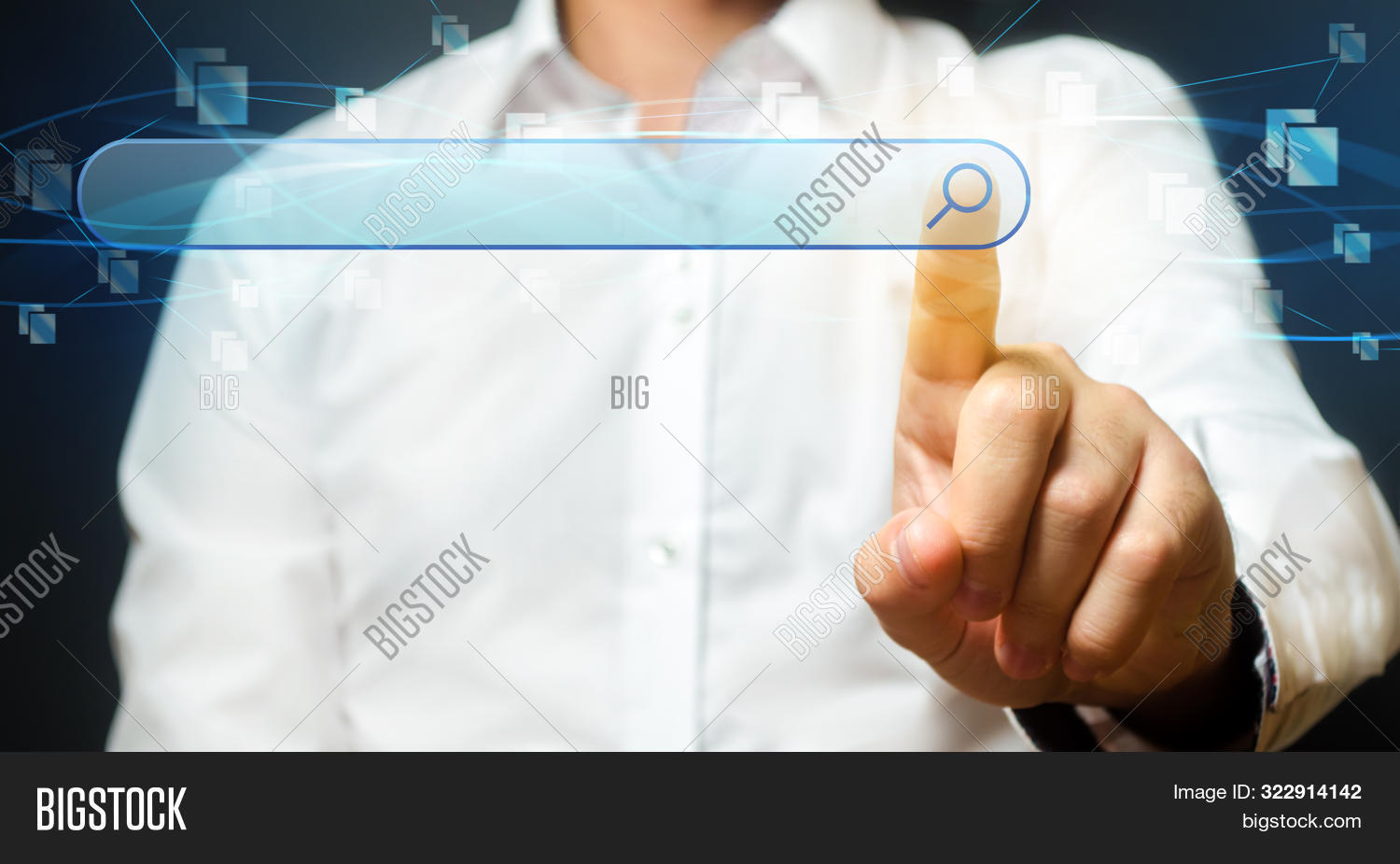 Man Clicks On Button Image & Photo (Free Trial) | Bigstock