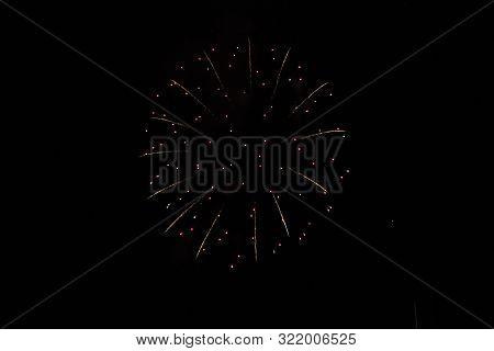 Fireworks for celebration anniversary, Cesenatico in Italy