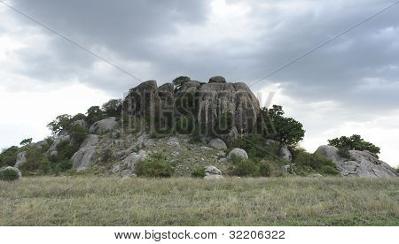 Kopjes dans le Serengeti en Afrique