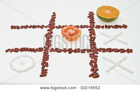 Tomate y drogas y naranja