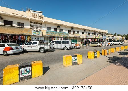 Salalah, Oman - November 12, 2017: Street View Of Salalah City At Day With Parked Cars Near Tourist 