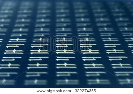 Calligraphic White On Dark Blue Letter H Learning Skills Paper Page. Calligraphy Letters H Backgroun