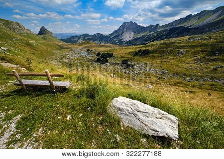 Picturesque Summer Mountain Landscape Of Durmitor National Park, Montenegro, Europe, Balkans Dinaric