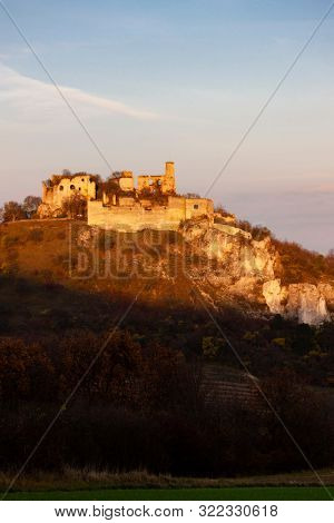 Falkenstein Castle in autumn, Austria
