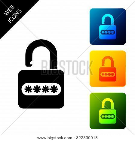 Password Protection And Safety Access Icon On White Background On White Background. Lock Icon. Secur