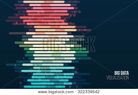 Big Data Visualization. Abstract Background With Lines Array And Binary Code. Connection Structure. 