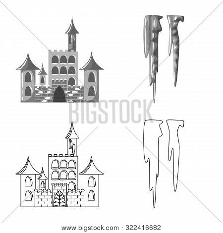 Vector Design Of Texture And Frozen Icon. Set Of Texture And Transparent Vector Icon For Stock.