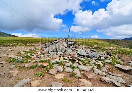 Rock cairn, Altay