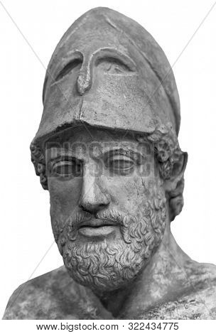 Ancient marble portrait bust of Pericles