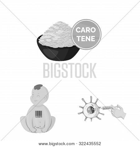 Vector Design Of Transgenic And Organic Symbol. Set Of Transgenic And Synthetic Stock Symbol For Web