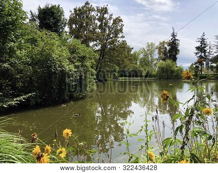 The First Lake In Maksimir Park Or Prvo Jezero U Parku Maksimir - Zagreb, Croatia (hrvatska)