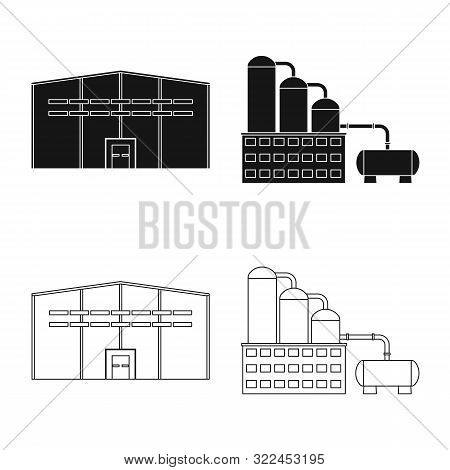 Vector Illustration Of Production And Structure Sign. Set Of Production And Technology Vector Icon F