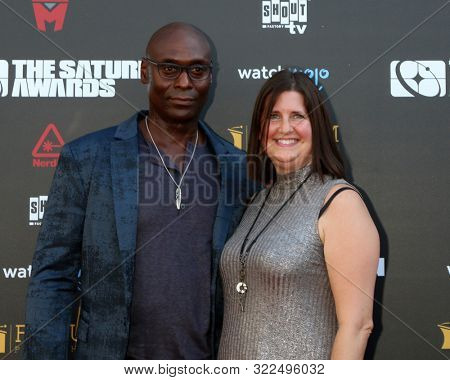 LOS ANGELES - SEP 13:  Lance Reddick, Stephanie Day at the 2019 Saturn Awards at the Avalon Hollywood on September 13, 2019 in Los Angeles, CA