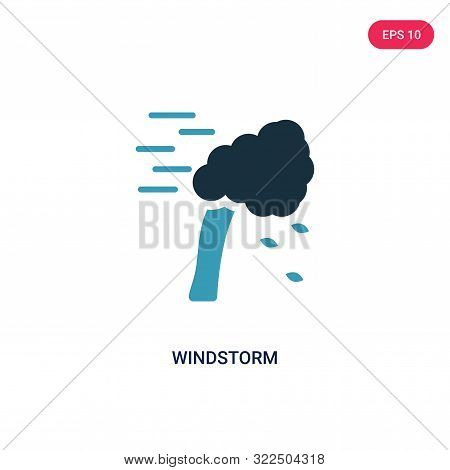 windstorm icon in two color design style.