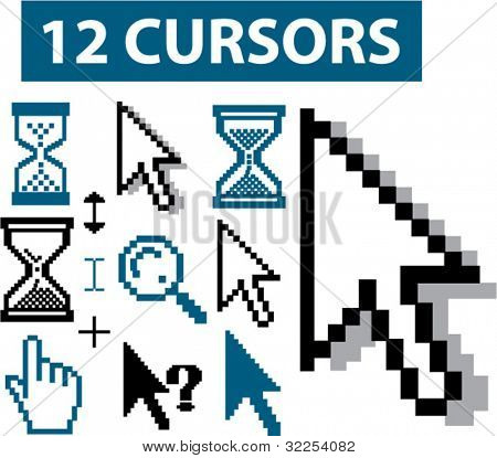 12 cursores. Vector