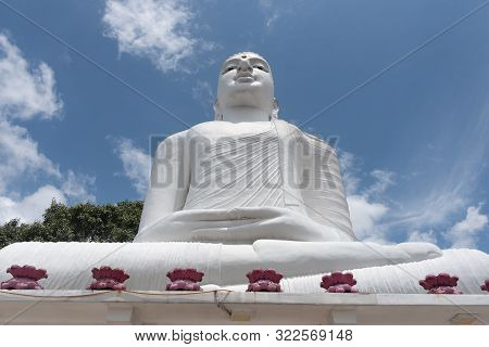 The Bahirawakanda White Buddha Statue Is Located Alongside The Sri Maha Bodhi Temple Which Is On The