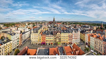 Panoramic Aerial View Of Swidnica, Silesia, Poland