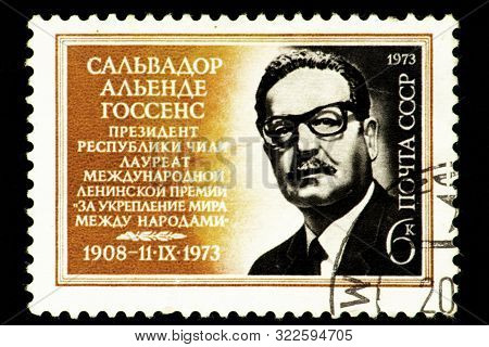 07.24.2019 Divnoe Stavropol Territory Russia Postage Stamp Ussr 1973 Salvador Allende Gossens Presid
