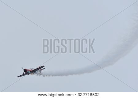 Yak 50 In An Air At The 70th Annual Canadian International Air Show (cias) Over Lake Ontario In Toro