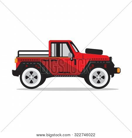 Offroad Car,  Vector Illustration. Design Modern. Pickup Truck