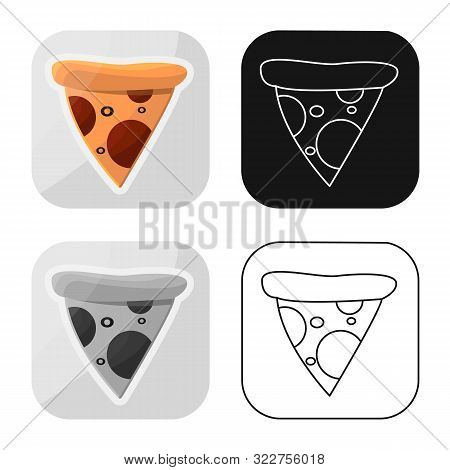 Vector Design Of Package And Pizza Logo. Collection Of Package And Line Vector Icon For Stock.