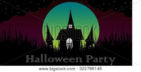 Halloween Party Light Abstract Dark Vector Background