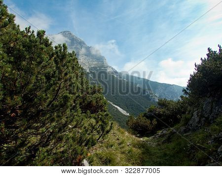 Autumn Hiking And Mountaineeting In Brandenburger Alpen In Austria