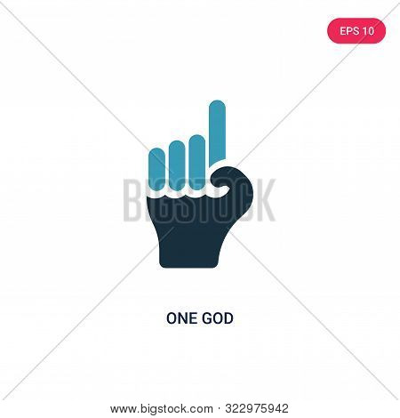 one god icon in two color design style.