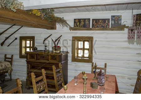 Zaporozhye, Ukraine - 21 April 2018: National Reserve Khortytsia. The Center Of The Medieval Cossack