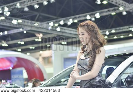 Bangkok-apil 2 Pretty At The35th Bangkok International Motor Show 2014 On Apil 2 2014 In Bangkok, Th