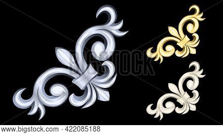 Gypsum, Gold, Silver Metal Products, Stucco Weave, Pattern Isolated