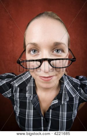 Nerd Pretty Woman In occhiali da lettura