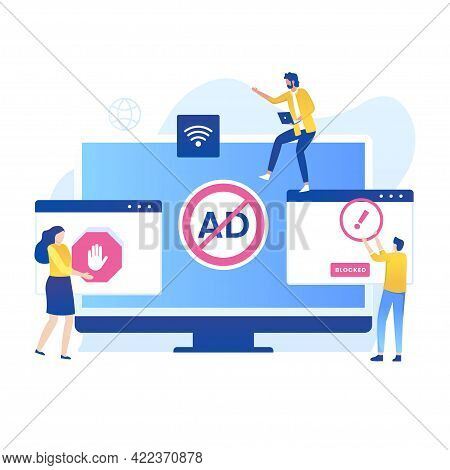 Adblock Illustration Vector Concept