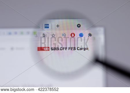 Los Angeles, California, Usa - 1 June 2021: Sbb Cargo Logo Or Icon On Website Page, Illustrative Edi