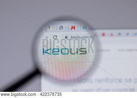 Los Angeles, California, Usa - 1 June 2021: Keolis Logo Or Icon On Website Page, Illustrative Editor