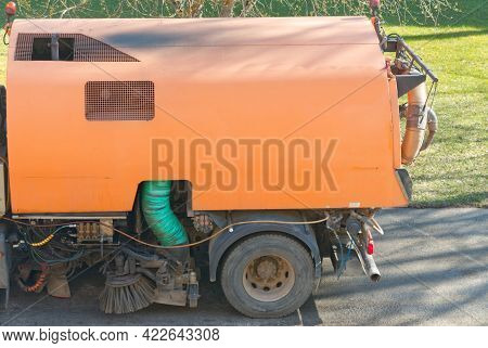 Cleaning The Streets With A Car For Cleaning