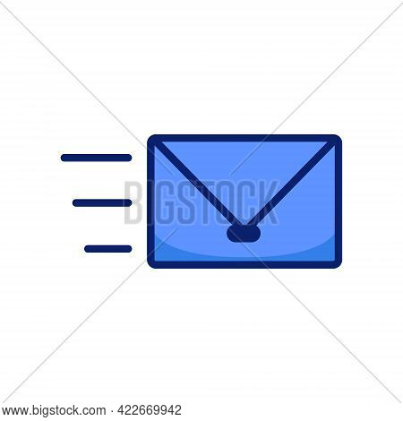 Quick Fast Send Email Mail Envelope Icon Sign Symbol Vector