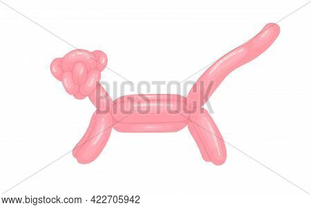Realistic Animal-shaped Balloon, Funny Childish Pink Panther Toy For Child S Birthday Party. Twisted