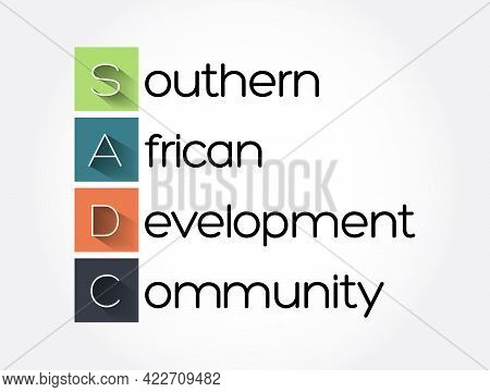 Sadc - Southern African Development Community Acronym, Business Concept Background