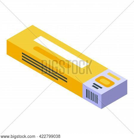 Cough Drops Package Box Icon. Isometric Of Cough Drops Package Box Vector Icon For Web Design Isolat
