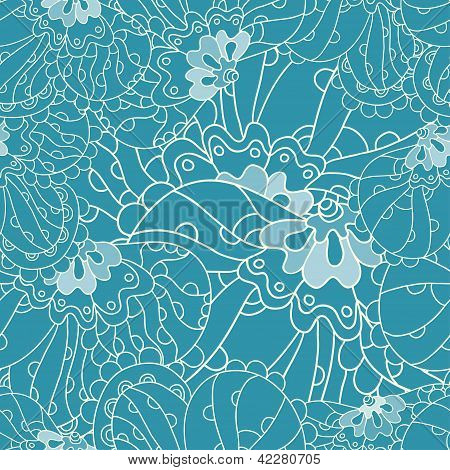 Seamless pattern astratto con fiori